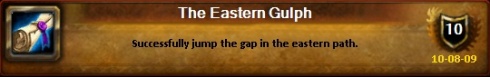 The Eastern Gulph - Sucessfully jump the gap in the eastern path.